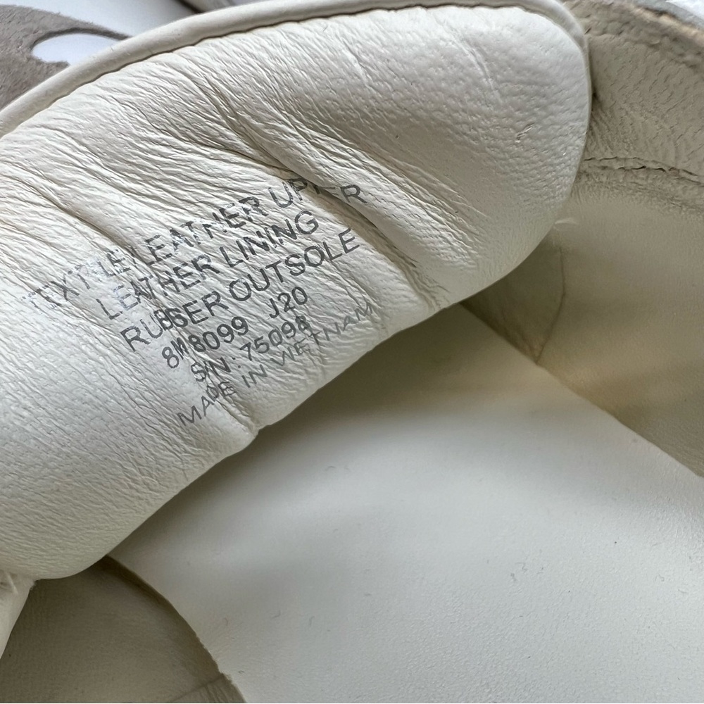 Tory Burch White and Beige Suede-Trim Sneakers - Picture 10 of 14